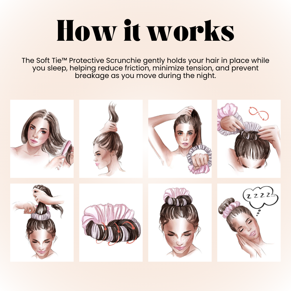 Protective Scrunchie in mulberry silk