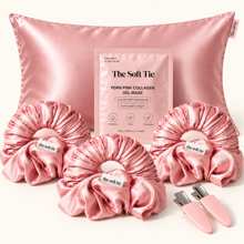 3x Soft Tie + Hair Clip, Face Mask & Pillowcase